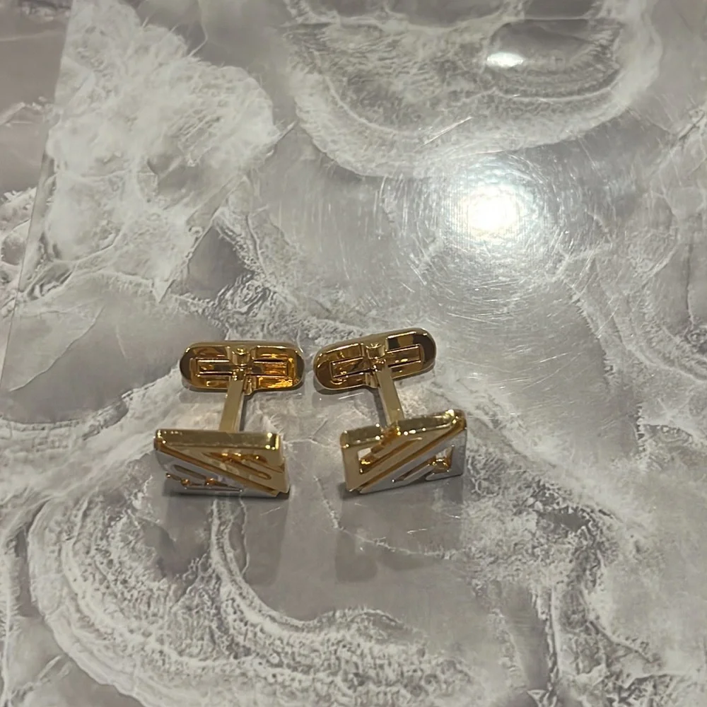 Givenchy two tone square cuff links